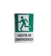 CARTELLO USCITA EMERGENZA SX 20x 30 PLASTICA - MACHIERALDO