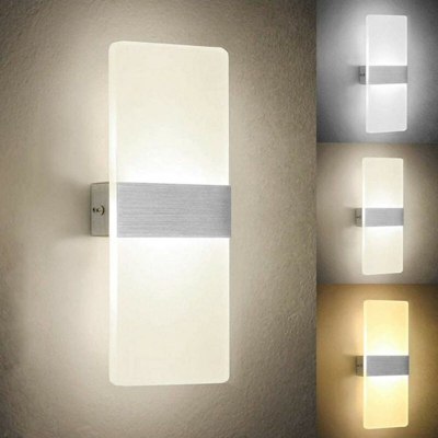 Lampada da parete LED da interno in metallo e acrilico up&down | Bianco Caldo 3000K - UNIVERSO