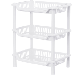 Supporto per rack per organizer angolare a 3 livelli, bianco - AUGIENB precio