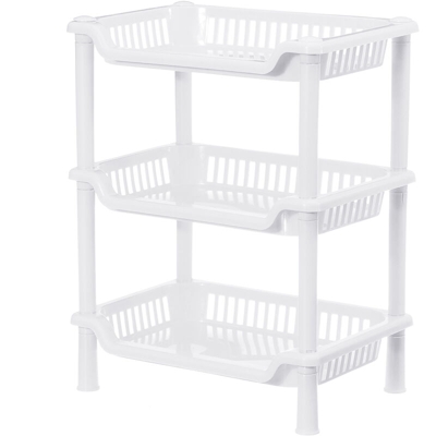 Supporto per rack per organizer angolare a 3 livelli, bianco - AUGIENB