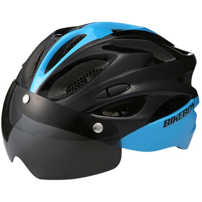 Augienb - Casco da equitazione con occhiali blu