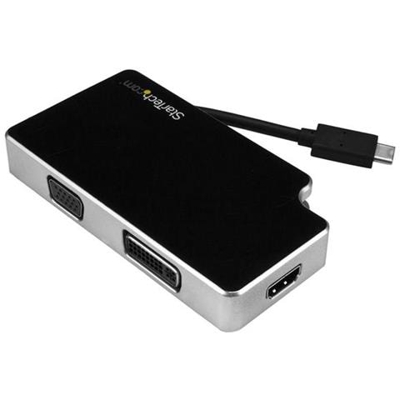 Adattatore da Viaggio Audio / Video 3 in 1 - USB-C a VGA, DVI o HDMI - 4K