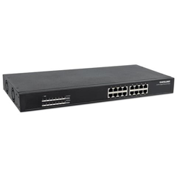 ICNSP016 - Switch Gigabit 16 Porte Ethernet PoE+ Nero precio