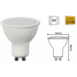 Univers - FARETTO LED 6 WATT GU10 AD INCASSO LAMPADINA 6W LUCE CALDA 3000K características