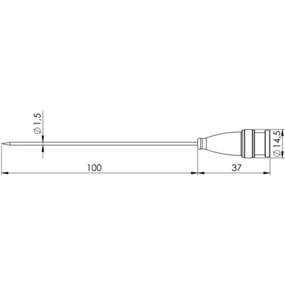 GF 2T-E1.5 Sonda a penetrazione -70 fino a 250 °C Sensore tipo Pt1000 - Greisinger