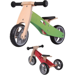 Triciclo Bicicletta da Bambini Legno Verde Pedagogica Senza Pedali a Spinta Bici - BRICOSHOP24 características