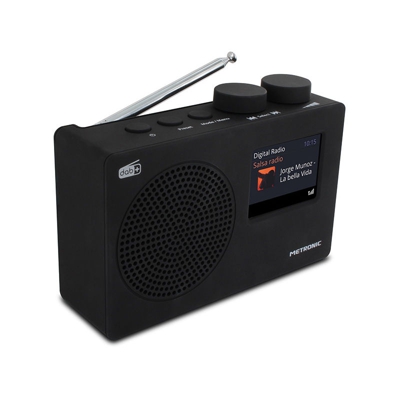 Metronic - Radio portatile digitale DAB+ e FM RDS con display - Nero