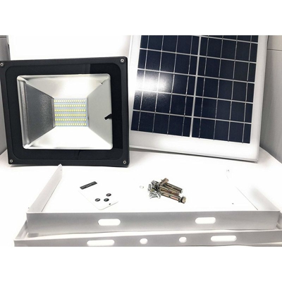 Faro Faretto Led, Smd, 50W, Pannello Solare Energia Crepuscolare, Telecomando - NAPLESELETTRONICA