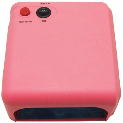 Napleselettronica - Lampada Uv Ricostruzione Unghie Gel Smalto 36W Nail Art 4 Bulbi Timer Fornetto-Rosa