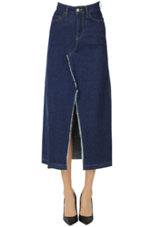 Midi denim skirt en oferta