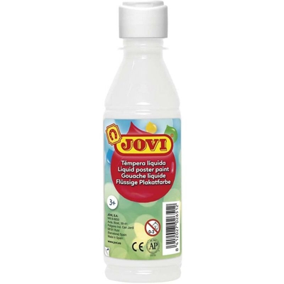 Tempera Pittura per Disegnare e Colorare Scuola Casa Bottiglia 250ml Bianco - JOVI