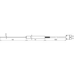 GES20-K-1-L01 Sonda termometrica -65 fino a +550 °C Sensore tipo K - Greisinger precio