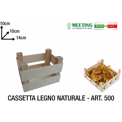 CASSETTA LEGNO NATURALE CM.14X10X10h A.500 - BIGHOUSE IT