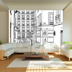 Gbshop - Fotomurale - Passeggiata per le vie di Parigi250x193 cm en oferta