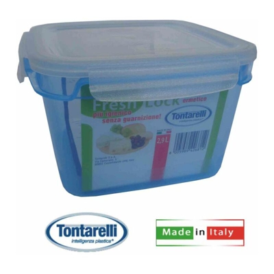 Tontarelli - FRIGO BOX FRESH LOCK QUADRATO LT.2,9 AZZ/TRA. - BIGHOUSE IT