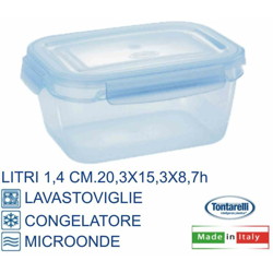 Tontarelli - FRIGO BOX FRESH LOCK RETT.RE LT.1,4 AZZ./TRASP. - BIGHOUSE IT en oferta