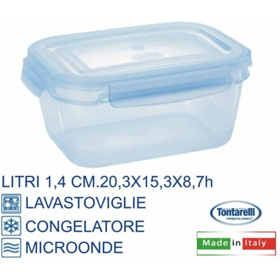 Tontarelli - FRIGO BOX FRESH LOCK RETT.RE LT.1,4 AZZ./TRASP. - BIGHOUSE IT