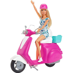 Mattel - Barbie Bambola con Scooter e Accessori Giocattolo Bambini Abiti in Tessuto precio