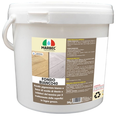 Marbec - FONDO BIANCO 5KG | Fondo bianco per legno interno