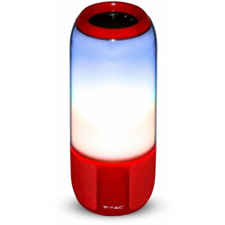 Lampada LED da Tavolo 2 LED 3W Multifunzione Speaker Bloutooth USB e TF CARD Colore Rosso con Luci RGB - V-tac precio