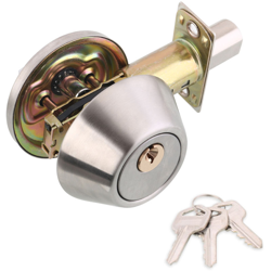 Asupermall - Door Knob Lockset con 3 chiavi sulla maniglia letto Bagno Maniglia Lockset acciaio inox lucido Maniglia Door Knob Set Interni serratura precio