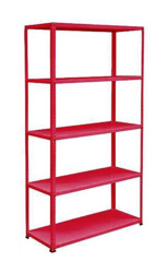 Scaffalatura In Kit Lamiera Rossa Extrapesante 5 Piani 100x40x187H - EAC en oferta