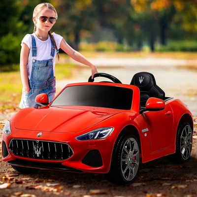 Auto Elettrica Bambini Maserati Grancabrio 12V Luci Suoni MP3 Telecomando Rosso - BAKAJI