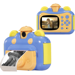 Fotocamera per bambini fotocamera con messa a fuoco automatica intelligente videocamera blu (accessorio carta termica RM12777-6) - ASUPERMALL precio