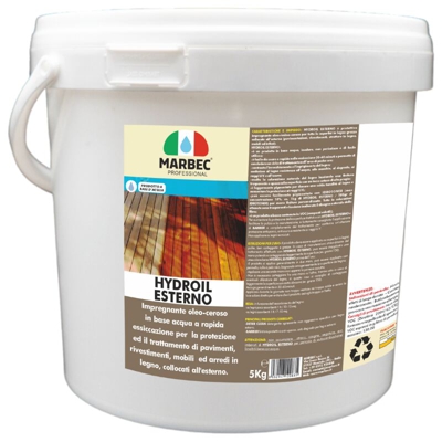 HYDROIL ESTRENO 5KG | Impregnante oleoso anti-degrado in base acqua per legno esterno - MARBEC