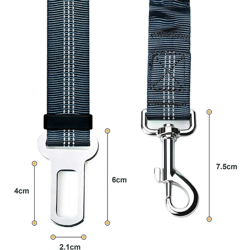 Langray - Set di 2 cinture di sicurezza per cani, con assorbimento degli urti e moschettone elastico regolabile per cani Imbracatura di sicurezza características