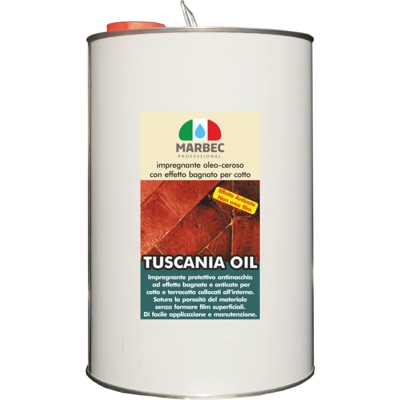 TUSCANIA OIL 5LT | Impregnante oleo-ceroso effetto bagnato per cotto interno - MARBEC