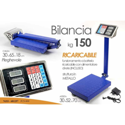 Gicos - BILANCIA 150 KG RICARIC PORTATILE DIGITALE INDUSTRIALE PESA PACCHI 681257 características