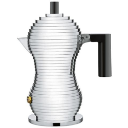 Caffettiera espresso pulcina nero 1 tazza alluminio en oferta