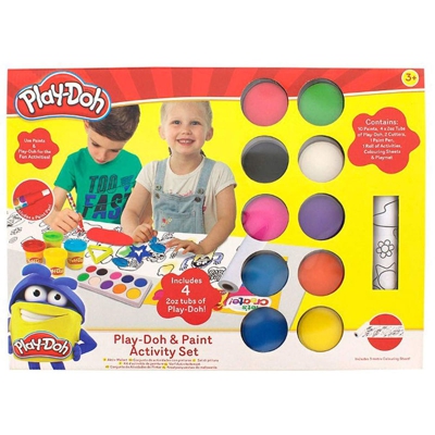 Play Doh Centro Attivita con 10 Tempere 4 Vasetti Plastilina e Accessori - PLAY-DOH