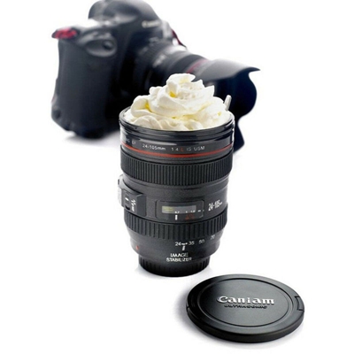 Tazza bicchiere obiettivo fotocamera cuplens ef 24-105mm colazione fotografia - ROBERTAGOR