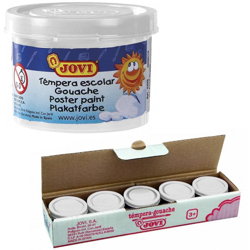 Set 5pz Barattolini Tempera Pittura Disegno per Bambini BIanco Barattolo 35ml - JOVI en oferta