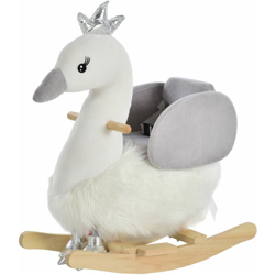 Dondolo Giocattolo a Forma di Cigno Bianco e Grigio per Bambini 18-36 Mesi - Homcom precio