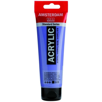 Amsterdam Acrylic 120 ml Blu Oltremare Violetto Chiaro - HAMMELEY