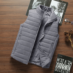 Gilet riscaldante intelligente da uomo USB 002-grigio 4XL - ASUPERMALL precio