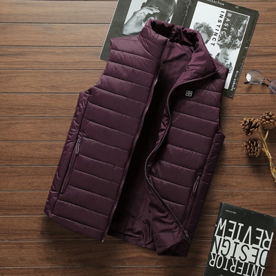 Gilet riscaldante intelligente da uomo USB 002-bordeaux XXL - ASUPERMALL