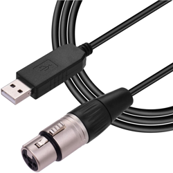 Cavo di conversione del segnale RS485-DMX Cavo da USB a interfaccia Canon a tre fori con spina nera, lunghezza 1,8 metri - ASUPERMALL en oferta