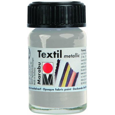 Textil Metallic Marabu 15 ml Argento Metallizzato - HAMMELEY