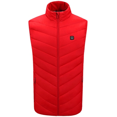 Gilet riscaldante USB in fibra di carbonio rosso XL - ASUPERMALL