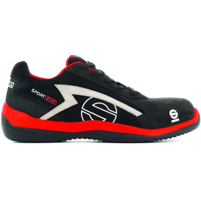 Sparco Teamwork - Sparco Sport Evo S3 SRC Scarpe antinfortunistiche outdoor in pelle Nubuck Rosso-Nere, taglia 43