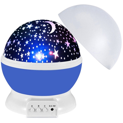 Lampada da tavolo cielo stellato proiettore LED cielo stellato spedita senza batteria con cavo USB colore base azzurro - ASUPERMALL