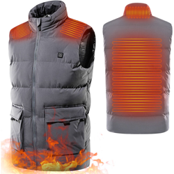 Gilet smart riscaldante USB modello 021 grigio 2XL cod - ASUPERMALL precio