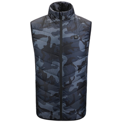 Gilet riscaldante USB in fibra di carbonio mimetico verde militare S - ASUPERMALL precio