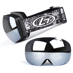 Snowboard snow mirror cornice nera + pellicola al mercurio + motivo bianco e nero - ASUPERMALL características