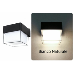 Applique lampada led da parete moderno 7w quadrato nero luce naturale 4000k - DRIWEI precio