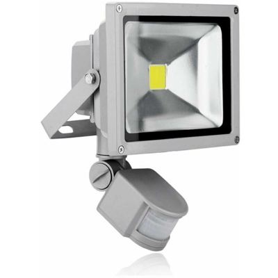 Faro Led 20 W Illuminatore Con Sensore Movimento Faretto Proiettore Luce Bianca - EACH ITALY